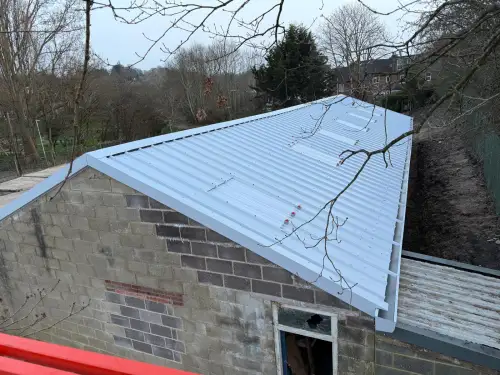 Click Here To Enlarge This Photo Of Asbestos Strip & Re Sheet to Kingspan Composite Roofing System