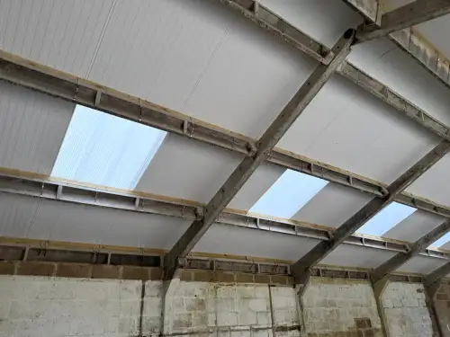 Click Here To Enlarge This Photo Of Asbestos Strip & Re Sheet to Kingspan Composite Roofing System