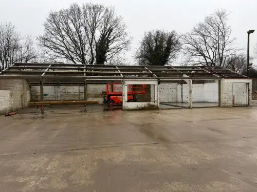 Click Here To Enlarge This Photo Of Asbestos Strip & Re Sheet to Kingspan Composite Roofing System